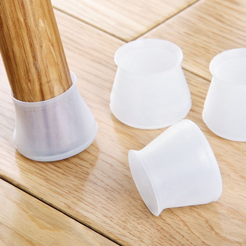 Set Of 4 Silicone Table & Chair Leg Floor Protector, Transparent Furniture Covers for Tables Wood Floor Protector, Chair Glides Table Feet Caps Set Of 4 Silicone Table & Chair Leg Floor Protector, Transparent Furniture Covers for Tables Wood Floor Protector, Chair Glides Table Feet Caps
